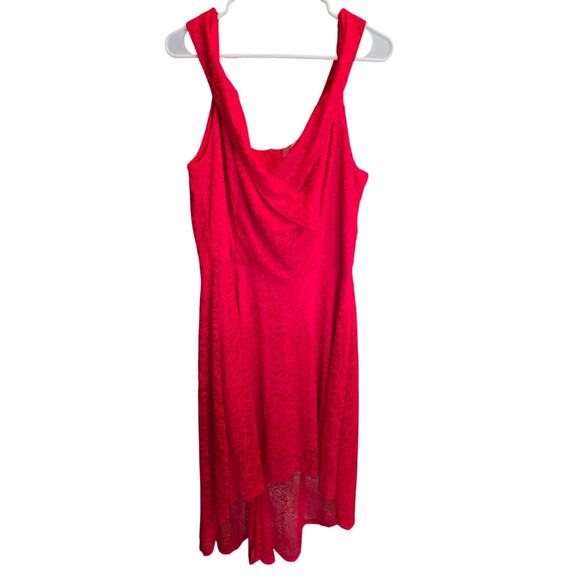 H.R Homrain Hi Low Dress 3x Womens Plus Size Red Sexy Lace Date Night Flowy - Picture 1 of 5